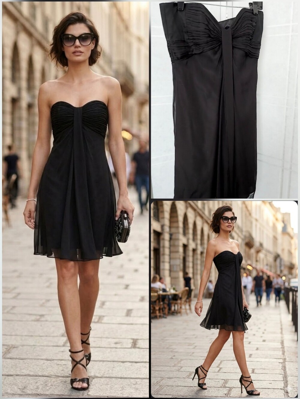 ❤️Laundry by Design NWT! 100% Silk black strapless dress 🤍sz 6